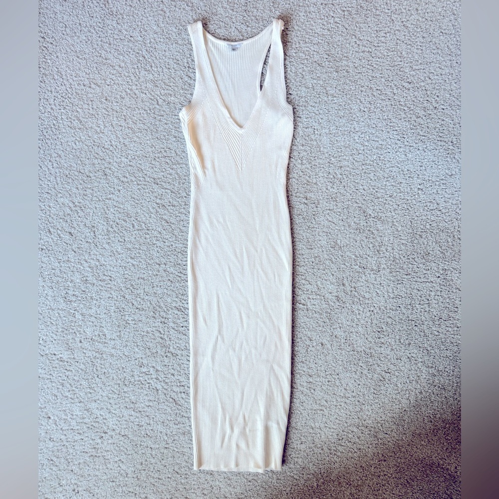 Guess striped cotton midi sweater dress